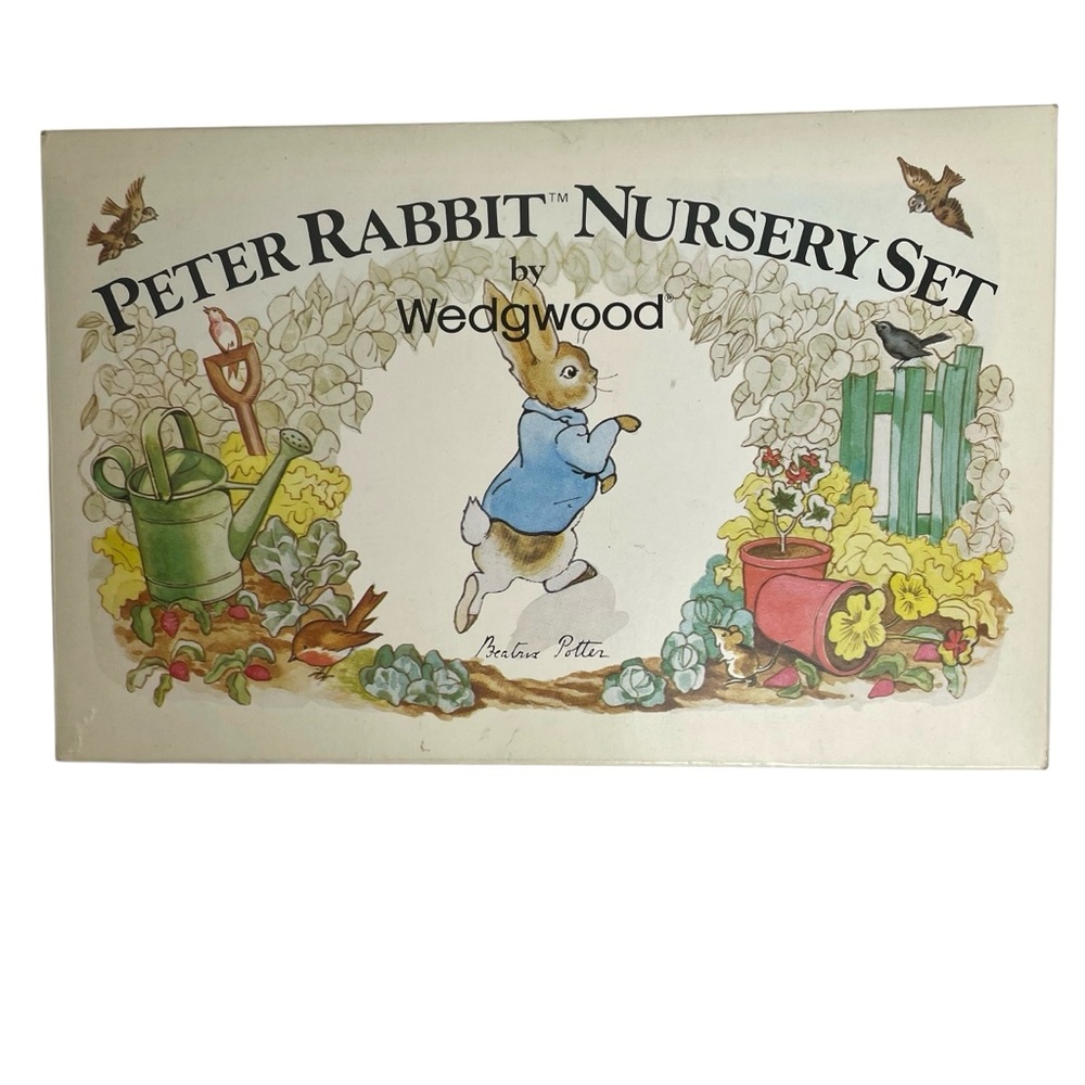 Wedgwood VTG Beatrix Potter Peter Rabbit Nursery Child's Dish Cup, Plate, & Bowl